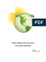 Energy Conservation Calculation Case: Geyser Comparison: Asif Raza Electrical Team Leader