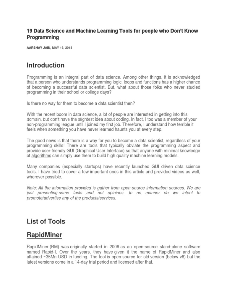 19 Data Science and Machine Learning Tools For People Who Don't Know ...