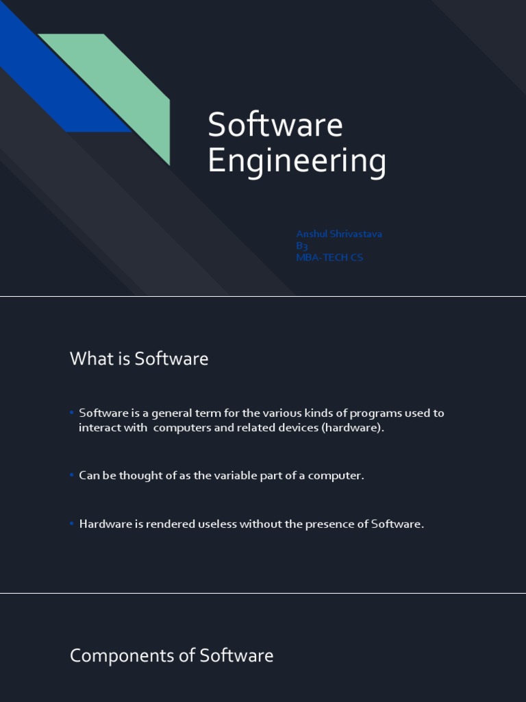 Software Engineering: Anshul Shrivastava B3 Mba-Tech Cs | PDF