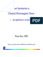 Short Introduction To Electromagnetic Theory - CERN