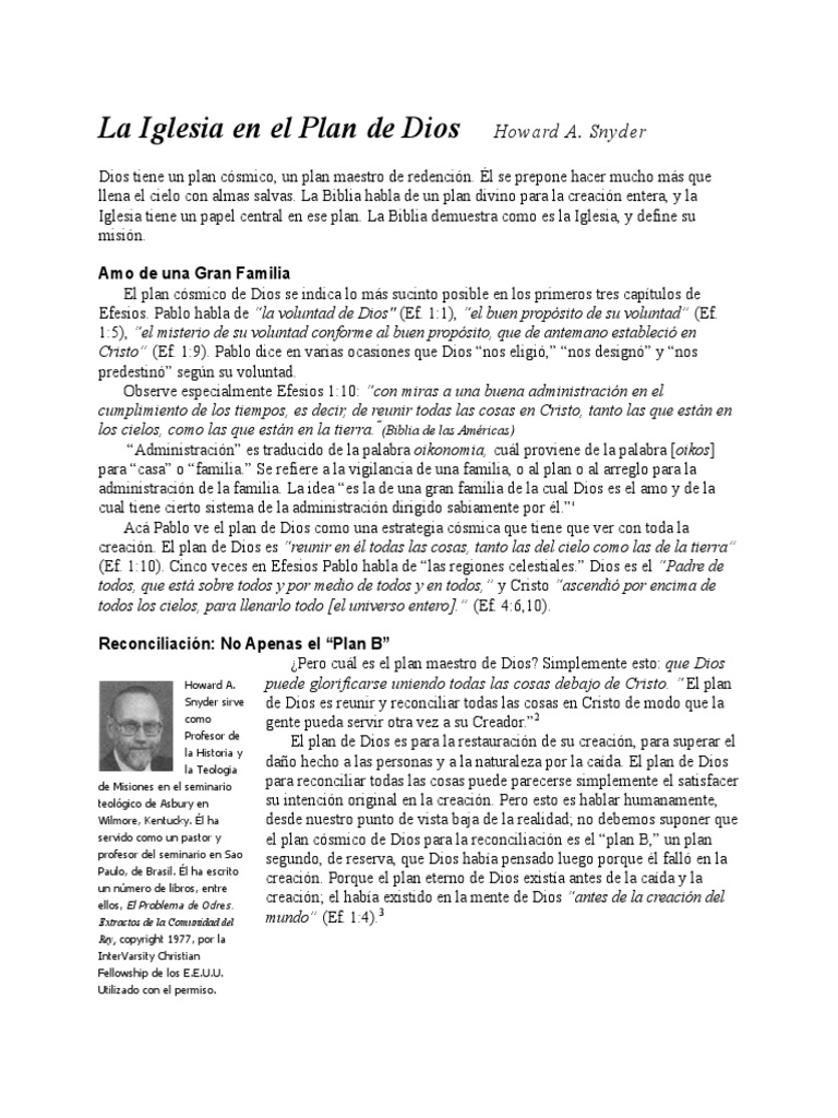 La Iglesia en El Plan de Dios | PDF | Cristo (título) | Iglesia Católica