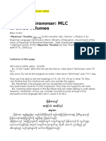 Myanmar Grammar: MLC in Three Volumes: Index - HTM Top BG-MLC-indx - HTM