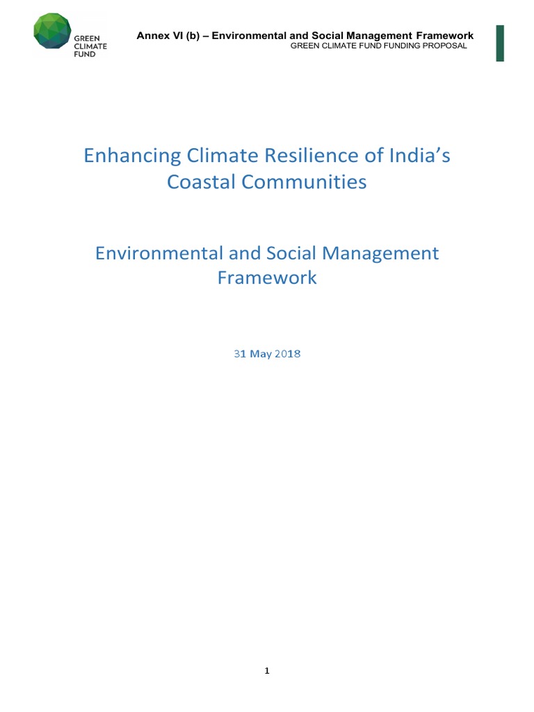 Climate Resilience Framework for India | PDF | Restoration Ecology | Coast