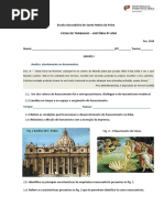 Ficha Renascimento Reforma e Contrareforma