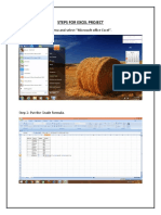 Steps For Excel Project: Step 1: Click On Start Menu and Select "Microsoft Office Excel"