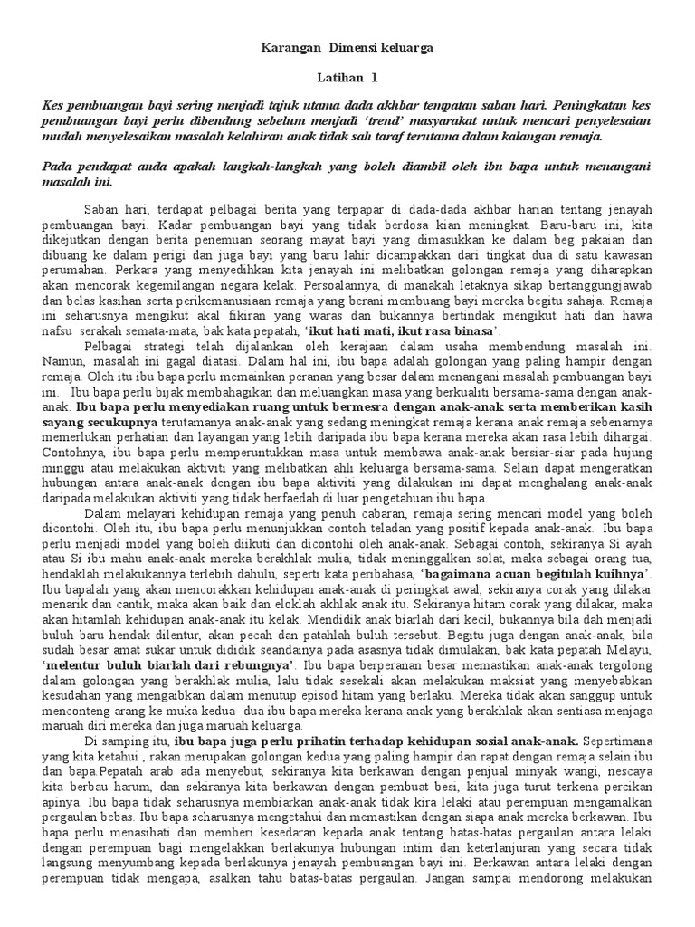 Karangan Buang Bayi Pdf
