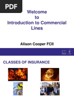 Welcome To Introduction To Commercial Lines: Alison Cooper FCII