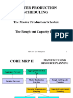 Master Production Scheduling: The Master Production Schedule The Rough-Cut Capacity Plan