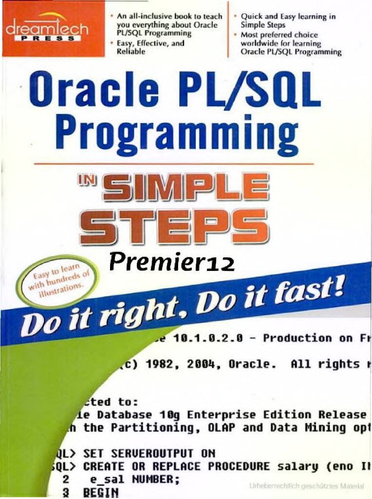 Oracle Pl_Sql Programming in Simple Steps | Pl/Sql | Sql