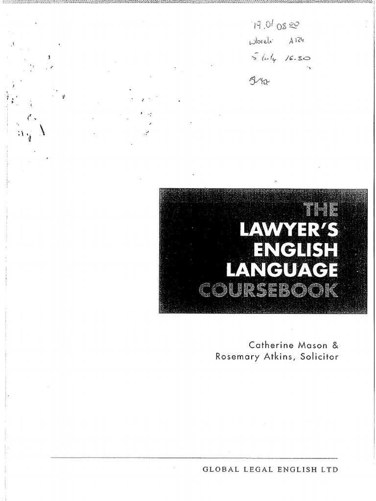 The Lawyers English Language Coursebook Pdf