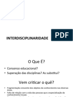 Interdisciplinaridade - Power Point Usp PDF