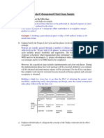 Final Exam Model for PM (Final)