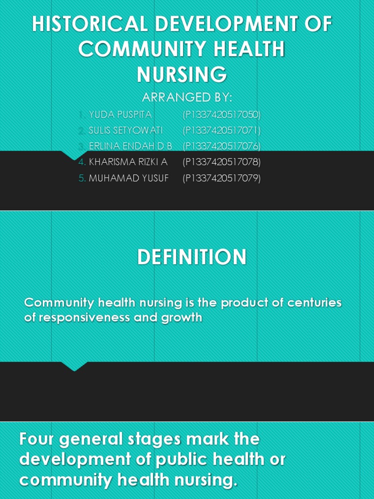 Evolution of Community Health Nursing | PDF | Causality | Nursing