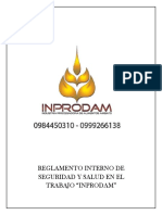 Reglamento Interno Inprodam