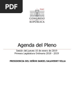 Agenda del Pleno