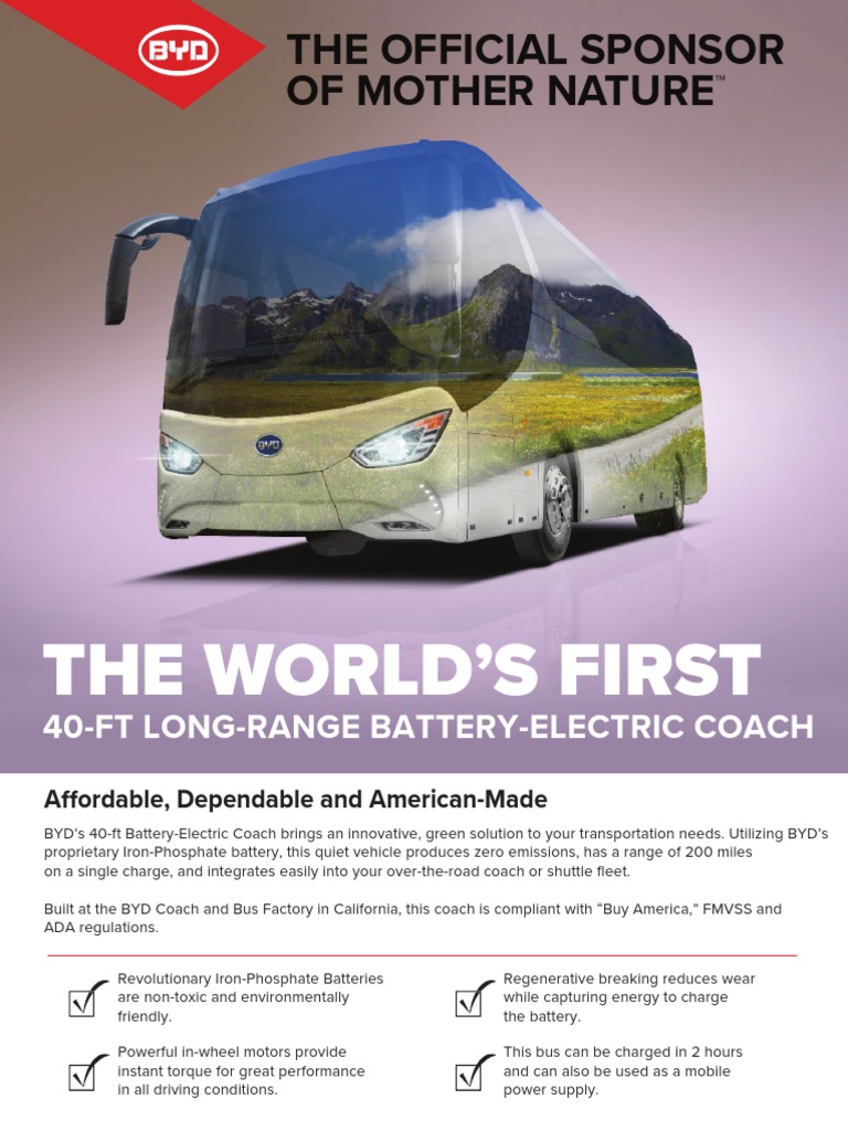 Bus Coach Electrico BYD C9 | PDF | Car | Electric Vehicle