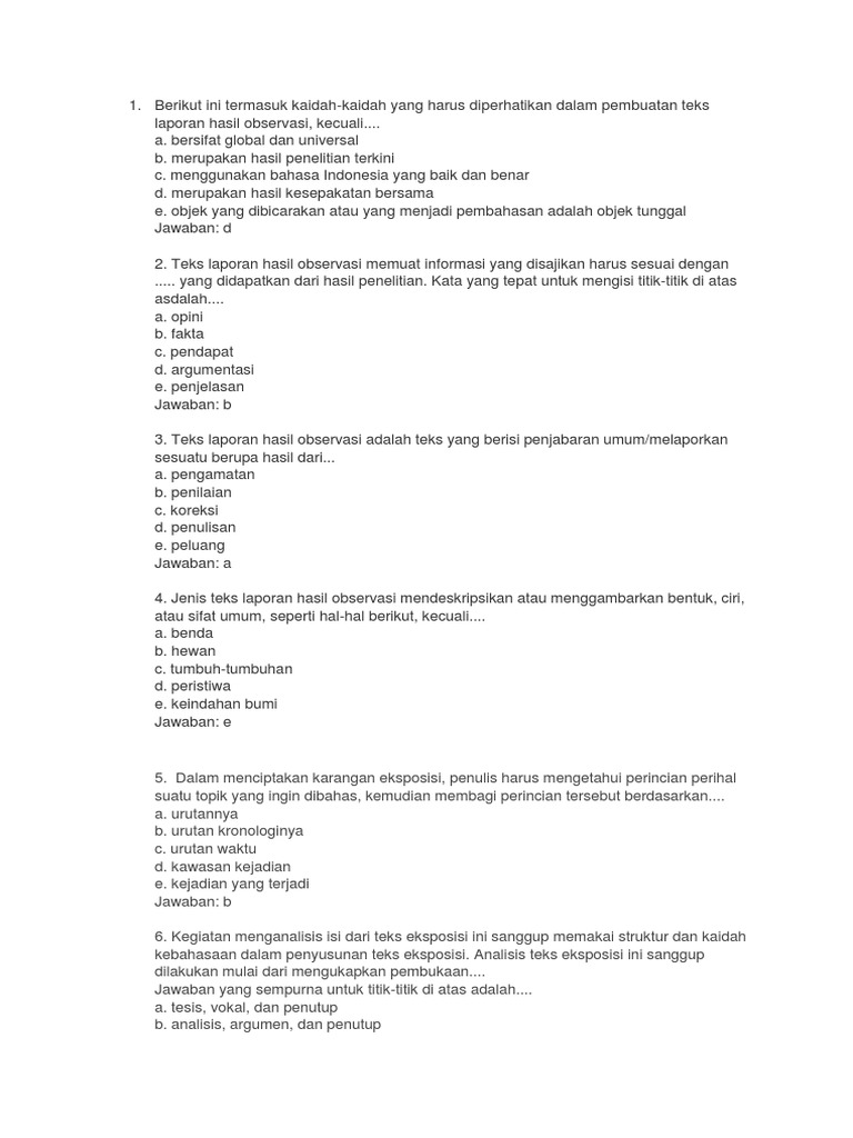 Soal B Indo Remed Pdf