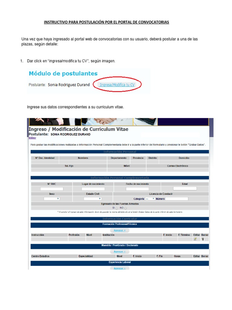 Guia Postulacion PDF | PDF