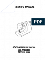 Service Manual: Sewing Machine Model 385.11206300 MARCH, 2003