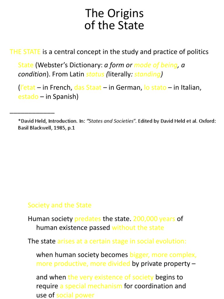 Understanding the Origins of the State | PDF | Social Contract | State ...