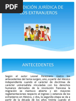 Condición Jurídica de Los Extranjeros en México