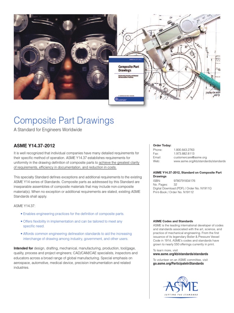 Composite Part Drawings: ASME Y14.37-2012 | PDF | Engineering ...