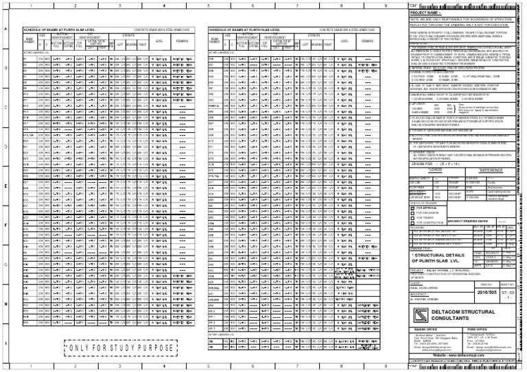 Structural Details of Plinth Slab | PDF | Beam (Structure) | Concrete