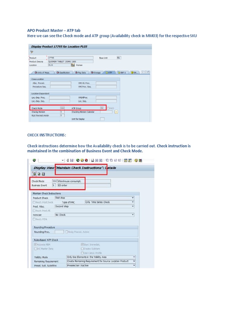 ATP Configuration in SAP APO | PDF