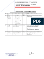 Product Traceability Analysis Procedure: Multikem Industries (PVT) Limited