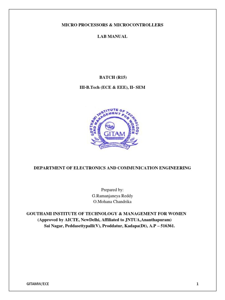 Mpmc Lab Manual Pdf For Eee