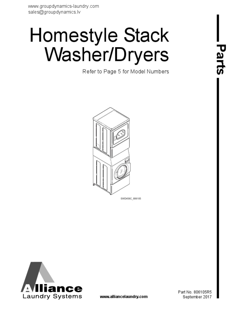 Ipso Alliance Laundry System Btee6asp283cw01 Parts Manual | Washing