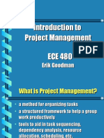 Introduction To Project Management ECE 480