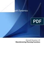 MFG Planning Functions