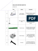 Health Instruments: No Picture Name Function