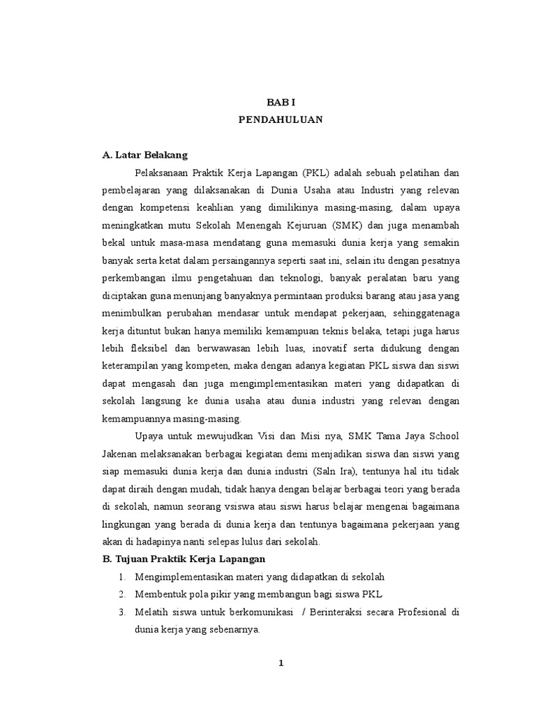 Laporan Pkl Tata Kecantikan