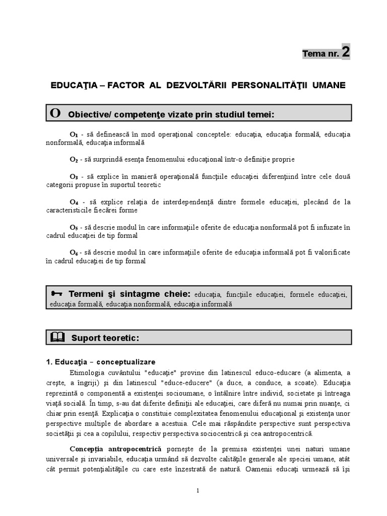 2 Functii Si Forme Ale Educatiei Doc