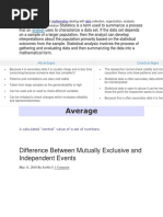 Difference Between Mutually Exclusive and Independent Events