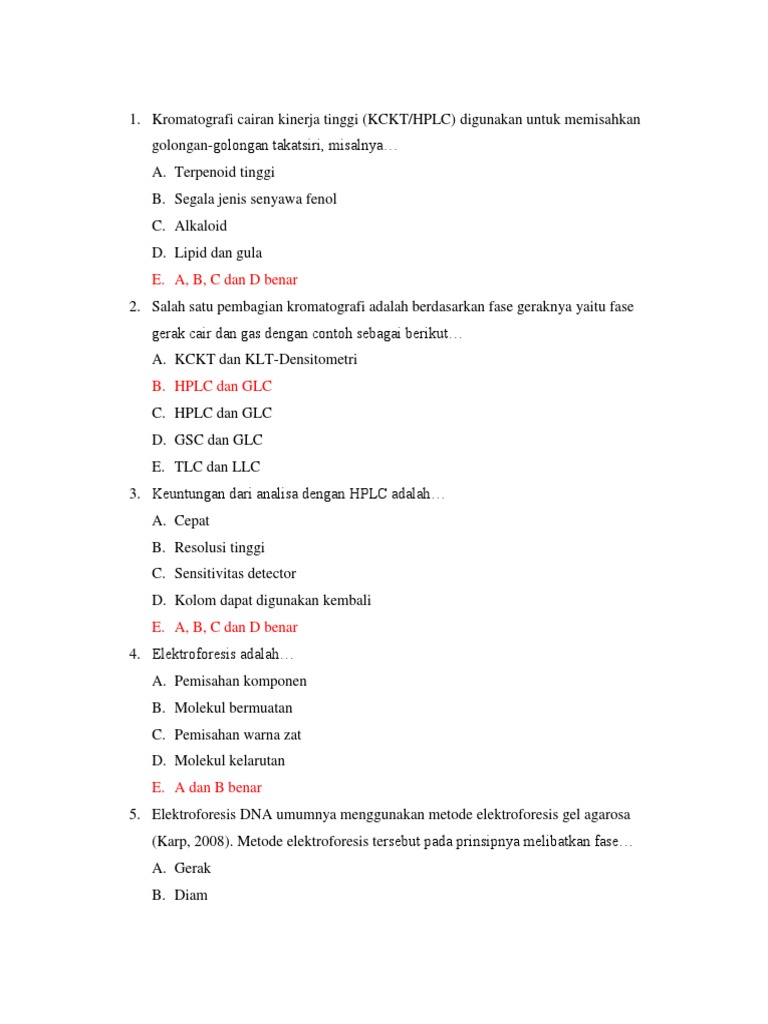 Contoh Soal Hplc Soal Baru