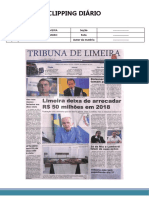 Clipping Tribuna de Limeira 29 - 30 de Dezembro de 2018