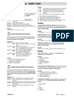 Teacher's Notes - Unit 1 Test: Listening