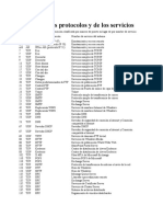 Puertos de Los Protocolos y de Los Servicios
