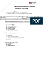 Basic English Writing Project Guidelines