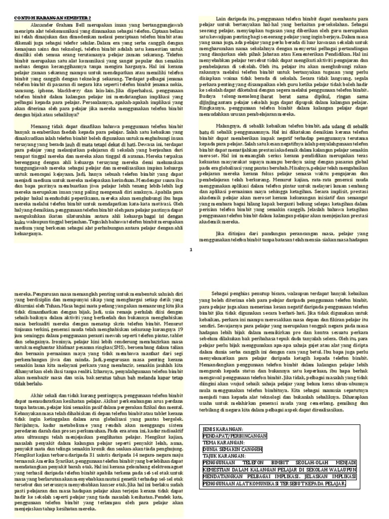 Contoh Karangan Spm Pdf