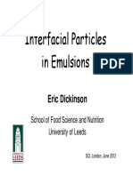 Interfacial Particles in Emulsions: Eric Dickinson