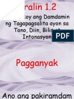 1.2 Damdamin Ayon Sa Tono Diin Bilis at Intonasyon