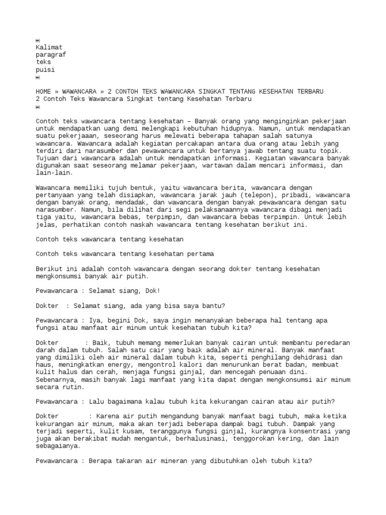 Contoh Esai Wawancara - Simak Gambar Berikut