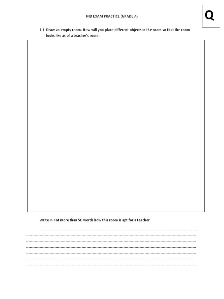 NID Exam Practice Questions for Grade A | PDF | Nature | Teaching ...