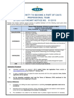 Opportunity To Become A Part of Caa'S Professional Team Situation Vacant Notice No. 01/2019