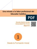 Una Mirada A La Labor Profesional Del Educador Católico