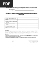 Obrazac REF 1 (Zahtev Za Refundaciju Troskova Pruzenih Zdravstvenih ...